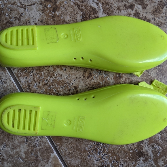 J. Crew flats neon yellow bow - Picture 2 of 2